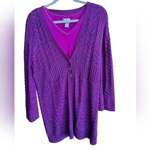 Chico's Two Piece Sweater And Top Set Size 2